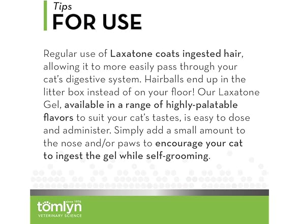 TOMLYN Laxatone Catnip Flavored Hairball Remedy Gel