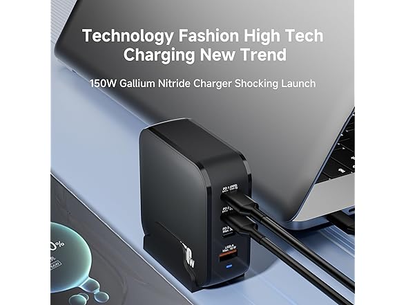 BOERX 4-Port 150W GaN USB-C Charger Station