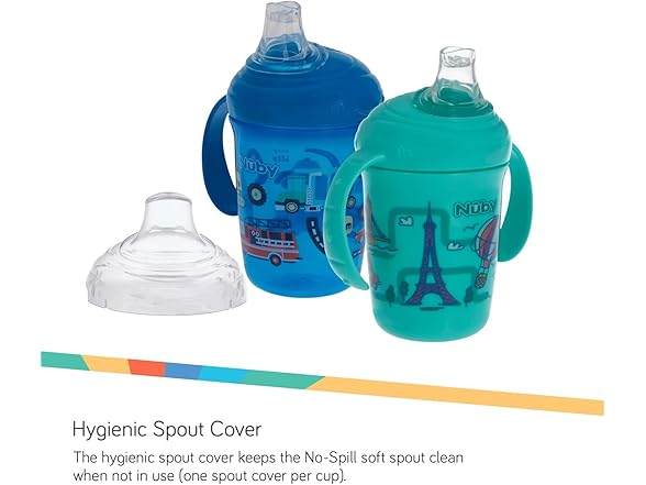 Nuby No-Spill Two Handle Baby’s First Soft Spout Cup