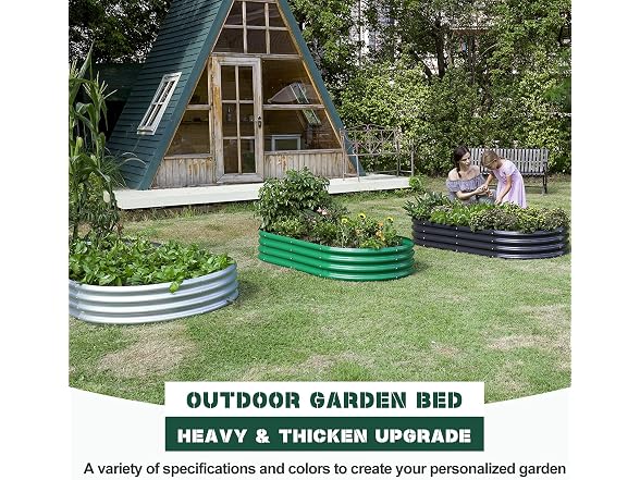 Land Guard GAR-08 2Pcs Raised Garden Bed 8x4