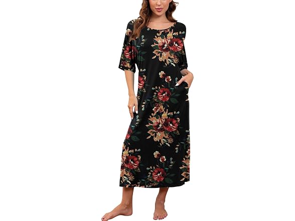 PrinStory Women (S) Long Nightgown Round Dress