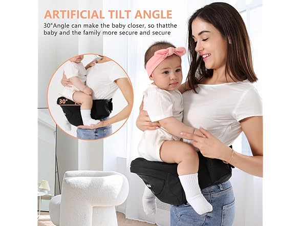Baby Hip Carrier with Non-Slip Seat