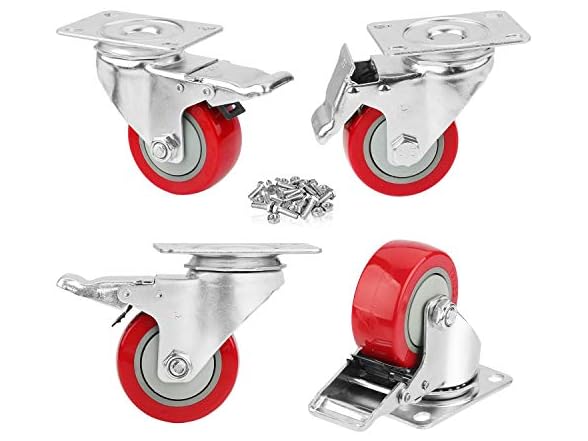 PRITEK  3" Caster Wheels, Heavy Duty