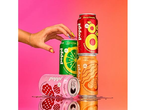 12PK Poppi Sparkling Prebiotic Soda Beverage Variety Pack