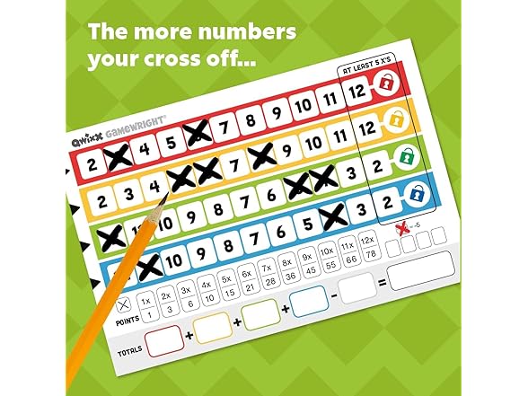 Gamewright Qwixx Fast Family Dice Game  Quick 15