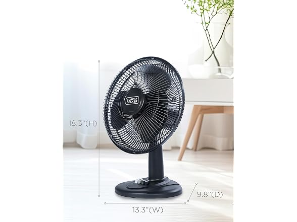 BLACK+DECKER BFDT12SB 12 in. Table Fan - Black