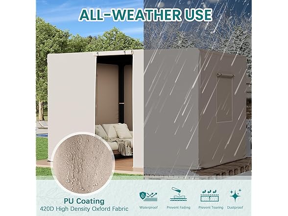 MELLCOM Winter Pergola Cover | 10x12ft