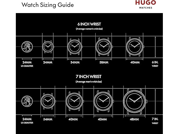 HUGO Mens Smooth Watch Black Leather Strap 41mm