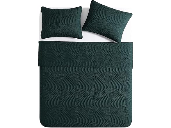 VCNY Home - Full/Queen Green Quilt Set