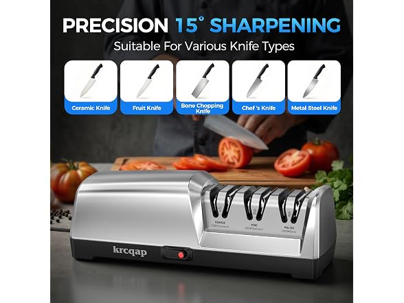 Krcqap 3-Stage Electric Sharpener