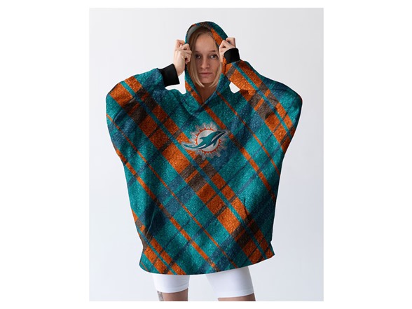 NFL Sherpa Flannel Hoodie Blanket - Choose Team
