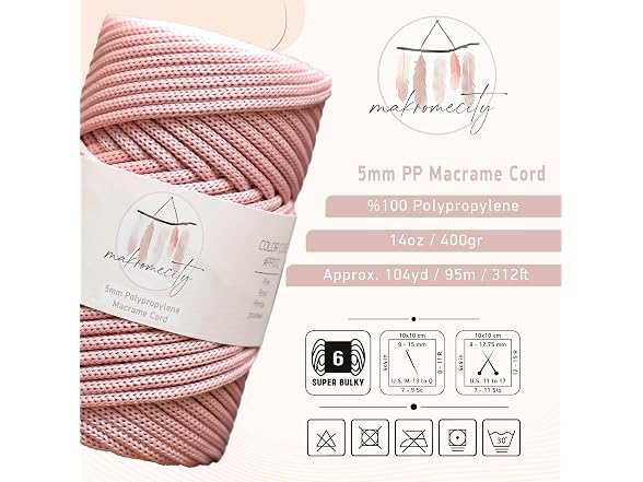 Makromecity, Premium Polyester Macrame Cord