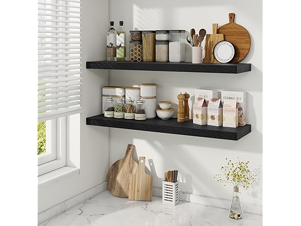 2 Pack Floating Shelves, Black