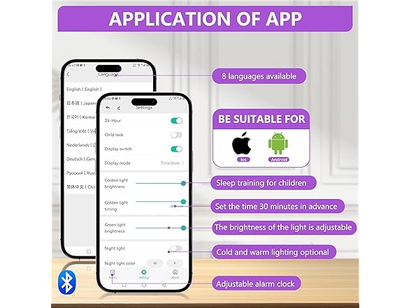 YUN FROG Kids Alarm Clock