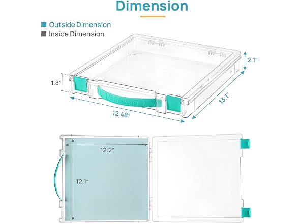 Vtopmart 3 Pack Board Game Storage Containers