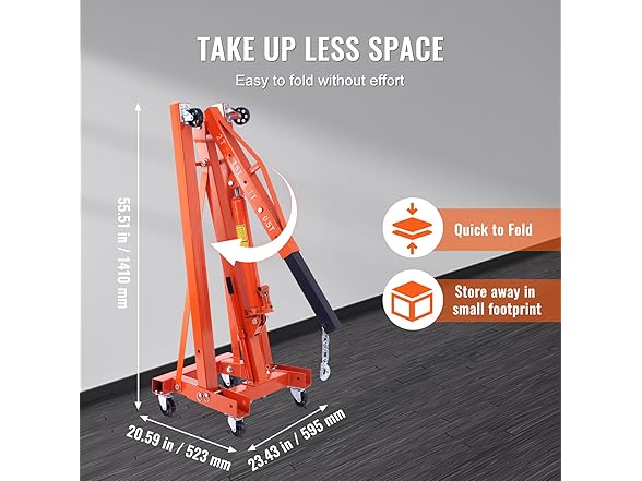 VEVOR Hydraulic Engine Hoist with Lever