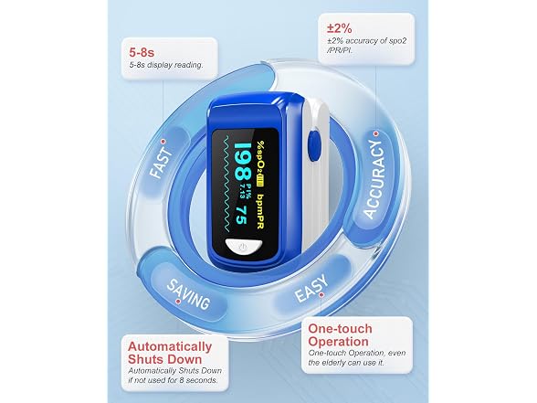 Pulse Oximeter Fingertip Oxygen Monitor