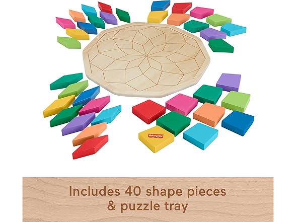 Fisher-Price Wood Preschool Toy Mandala Puzzle
