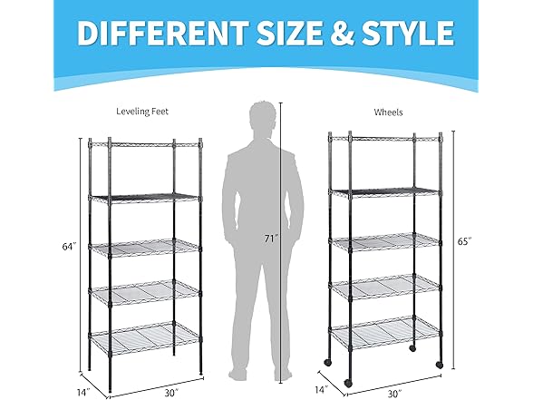 Simple Deluxe 5-Tier Storage Shelves