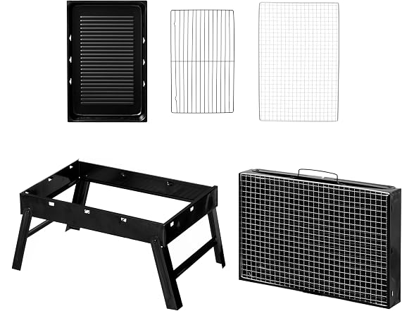 Gardenised Portable Charcoal Grill