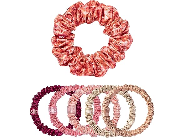 SLIP Silk Scrunchies - Flora - 6 Count