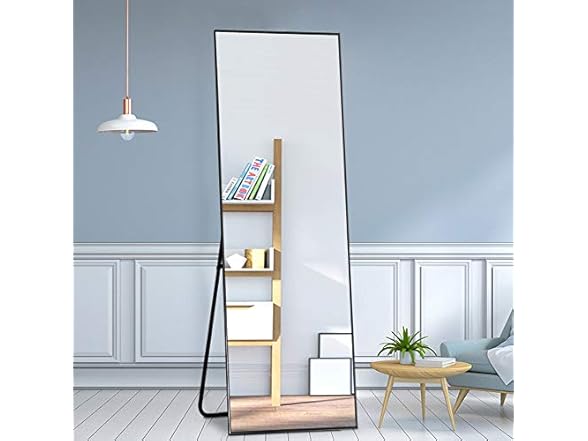 PexFix 65"x22" Floor Mirror, Black