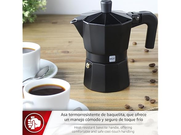 MAGEFESA ® Kenya Noir 12 Cup 600 ml Italian Coffee Maker
