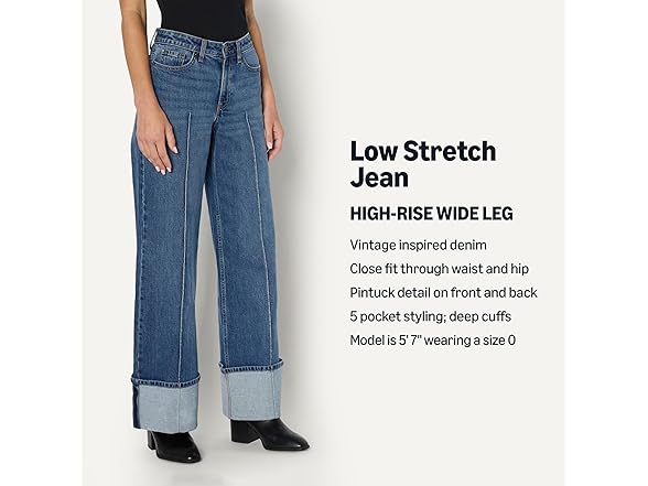 AE Womens HighRise Wide Leg Cuffed Jean