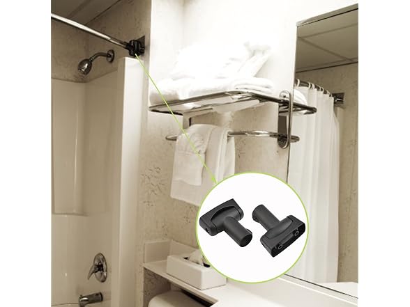 Shower Curtain Rod Bracket, 2Pcs Zinc Alloy S