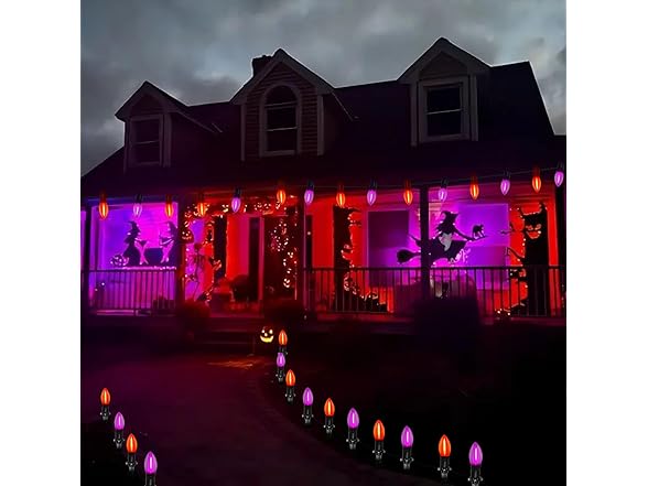 19.5Ft LED Halloween Pathway Lights Outd
