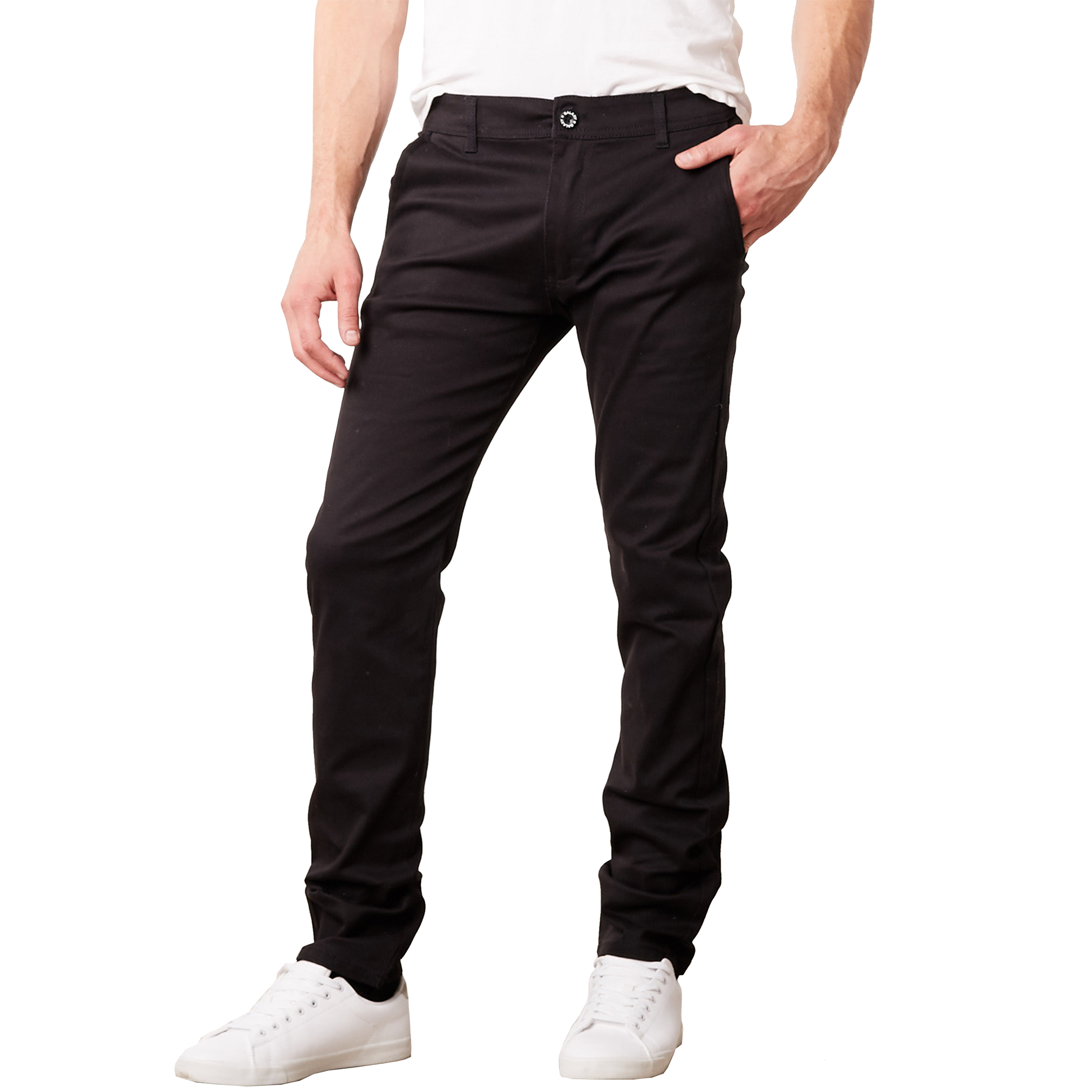 1Pk Or 2Pk Mens Flat Front Chino Pants - Gallery 11