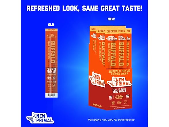 20CT New Primal Buffalo Chicken Sticks, Keto