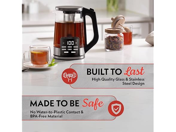 Gourmia Electric Glass Kettle – 1.7L 