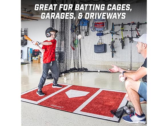 GoSports Hitting Mat Batting Stance 6x4 ft