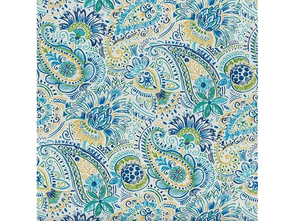 Pillow Perfect Paisley Solid Back 1pc Chair Cushion