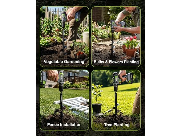 WORKPRO 2PC Drill Bit Set for Planting