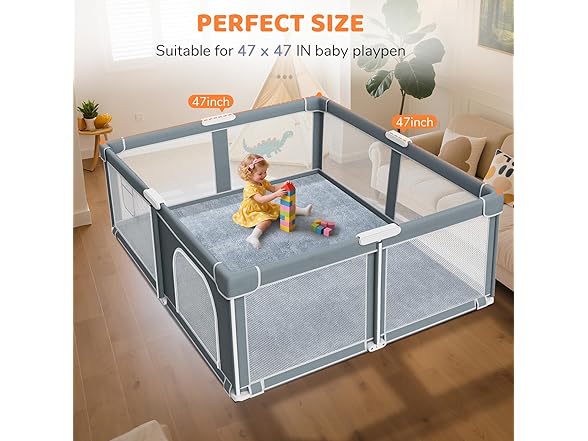 Toddler & Baby Play Mat for Floor