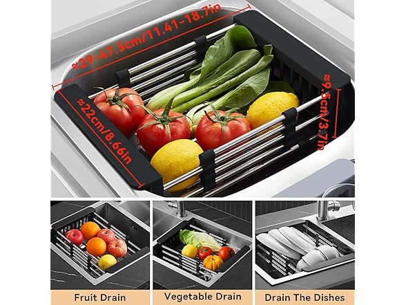 Expandable Over Sink Dish Drying Rack