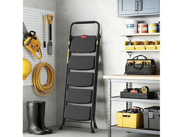 HBTower 5 Step Ladder Anti-Slip Pedal