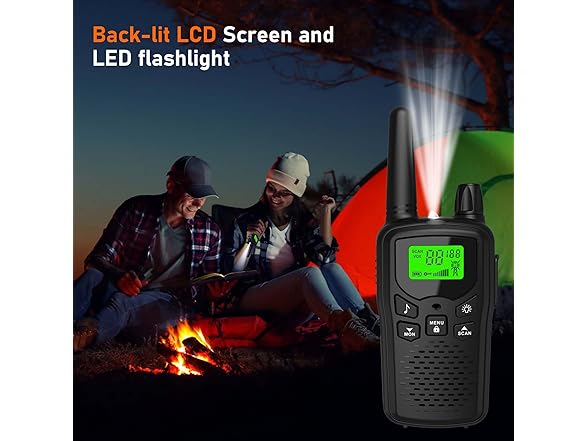 (4 PACK) Erelis Long Range Walkie Talkies