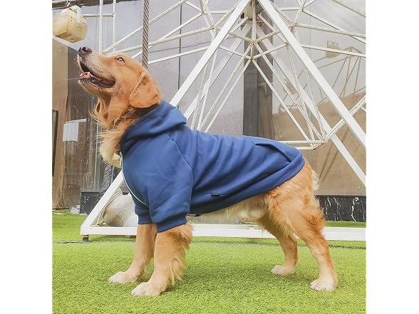 Large Dog Hoodie Clothes, Blue, 8XL