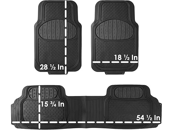 FH Group Car Floor Mats - Heavy-Duty Rubber Floor