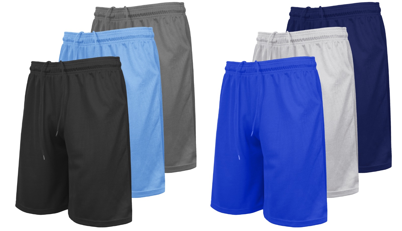 6-Pack Men's Moisture Wicking Performance Active Mesh Shorts only .99: eDeal Info