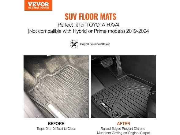 Automotive Floor Mats, Fits for Toyota RAV4 (Not