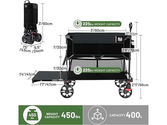 TIMBER RIDGE 400L Double Decker Wagon