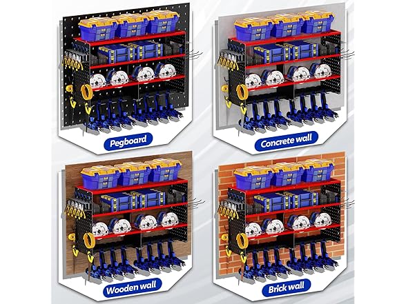 Power Tool Organizer Wall Mount 4 Layer