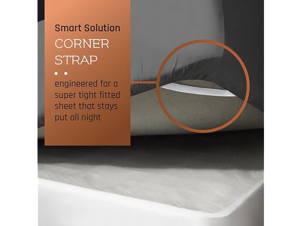 Empyrean 2-Pack King Fitted Sheets Charcoal