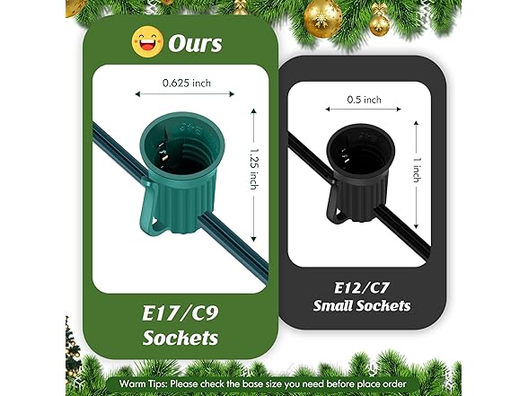 Brightever Commercial 500 FT C9 Christmas LED Lights String Outdoor