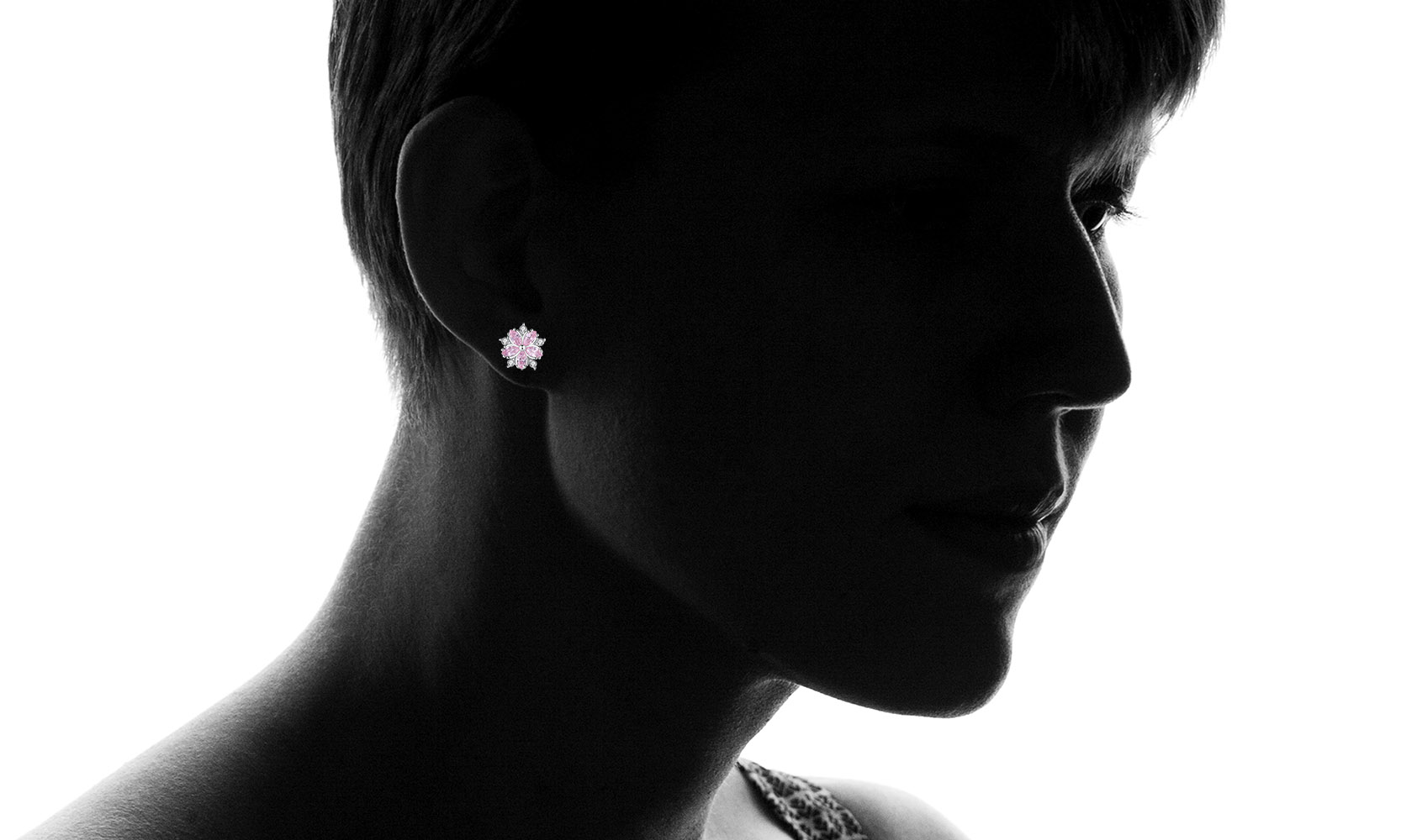 Pink Sapphire Flower Earrings - Gallery 7