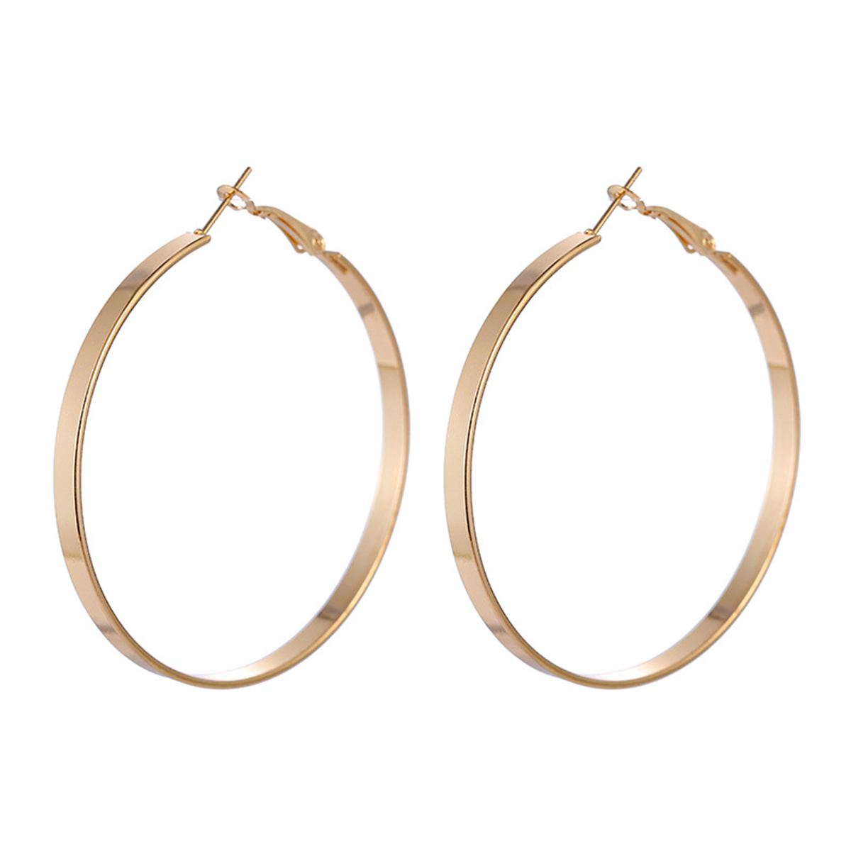 14K Gold Plated Omega Hoops - Gallery 3